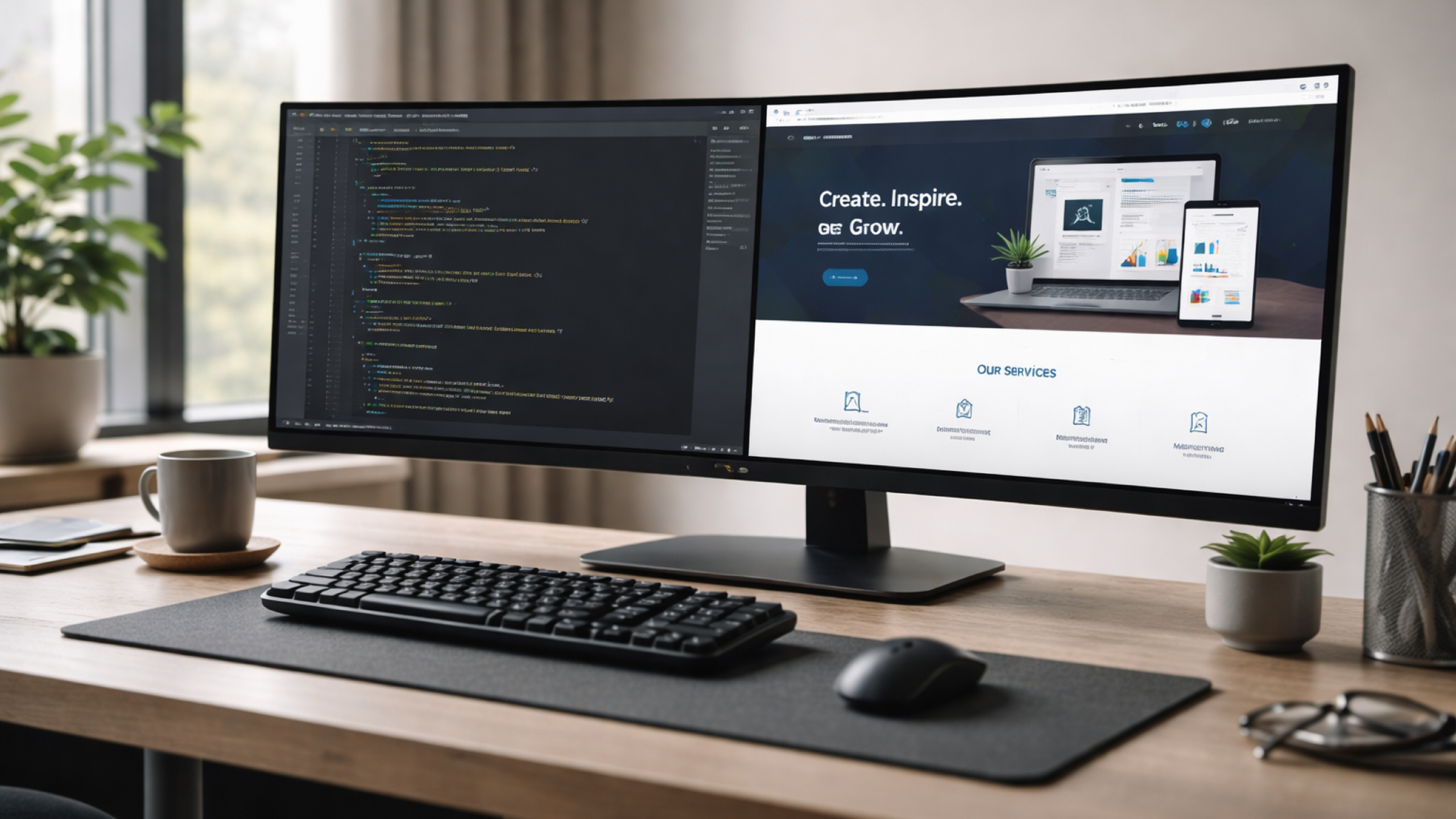 Website-Erstellung mit Fokus auf Struktur, Layout und Darstellung
